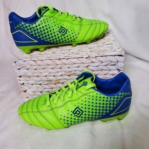 Dream Pairs Neon Green and Blue Men's Athletic Soccer Cleats